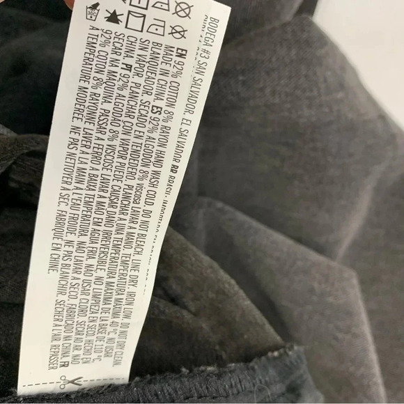 Forever 21 Black Wide Leg Jeans Woman High Rise 31  Pockets Goth Boho Western - Picture 8 of 11